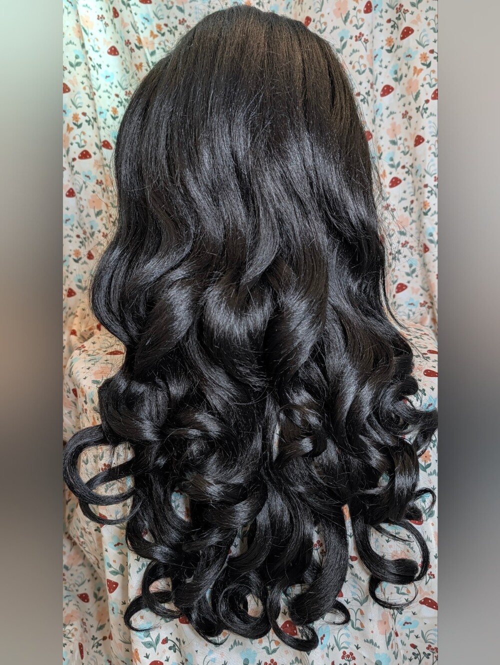 Curly Yaki Texture Synthetic 13*6 Lace Front Wig Curly Wavy 1B Color NWT